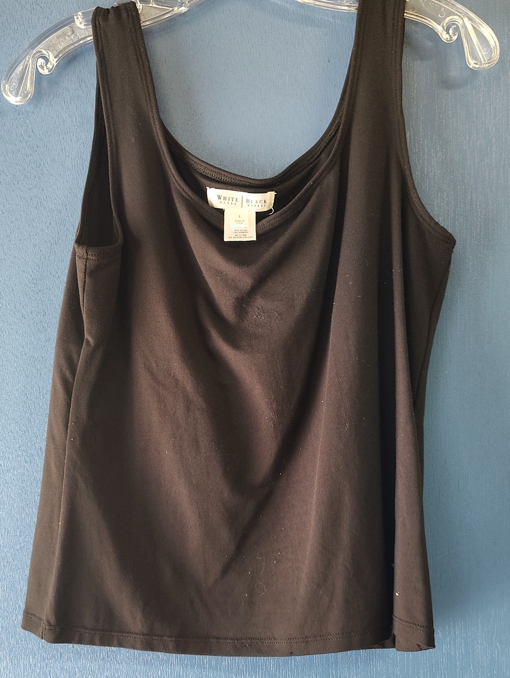 White House Black Market Black Scoop-Neck Tank